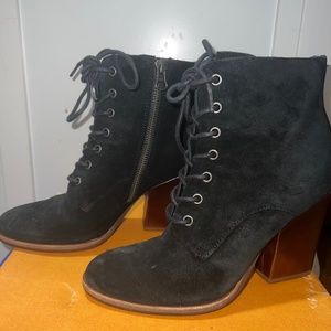Kork Ease Black Suede Booties